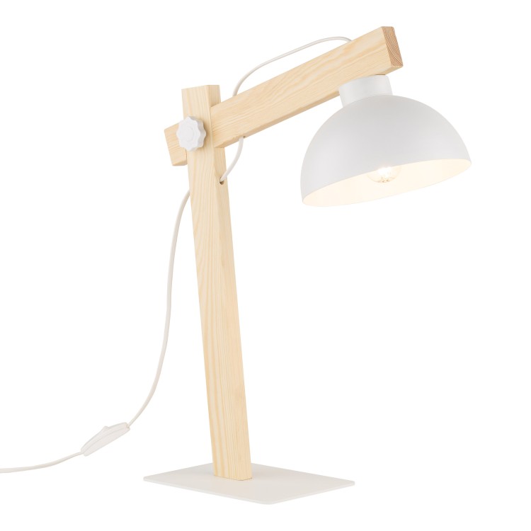 OSLO WHITE Lampka nocna 5347 TK Lighting Biały, Sosna Biały