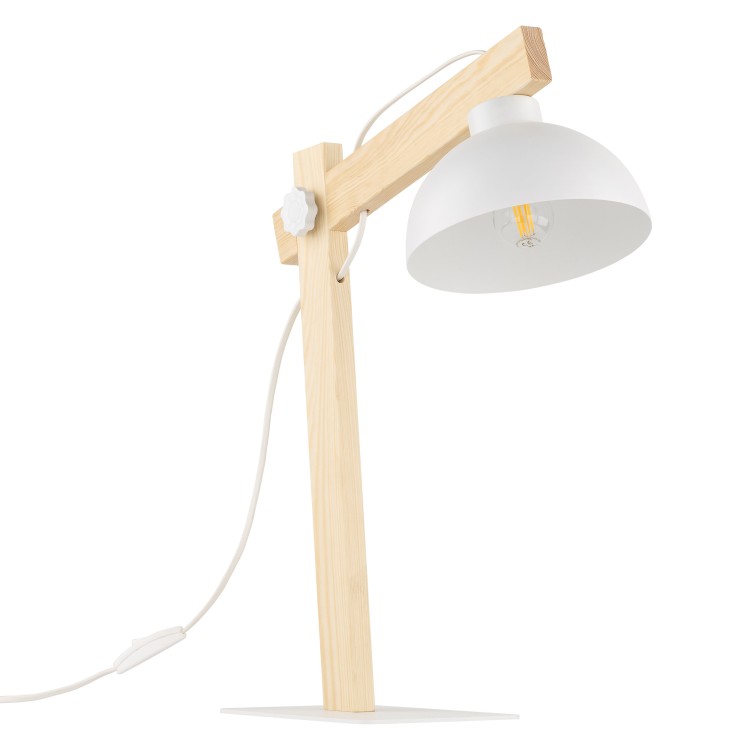 OSLO WHITE Lampka nocna 5347 TK Lighting Biały, Sosna Biały