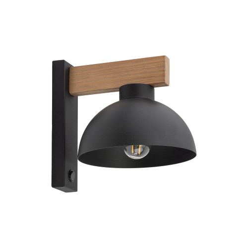 OSLO BLACK Kinkiet 1 4961 TK Lighting Orzech, Czarny Czarny