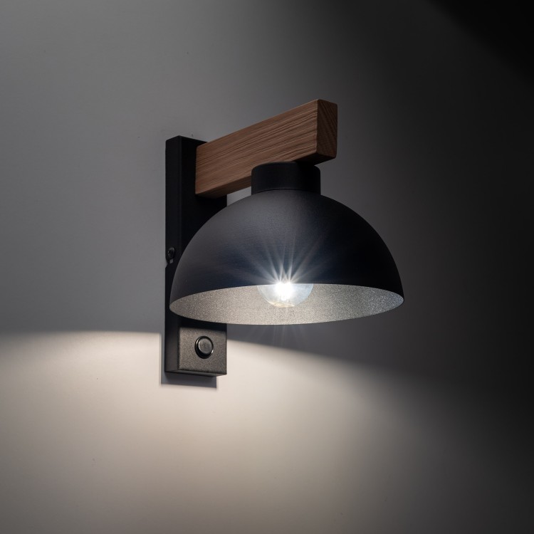 OSLO BLACK Kinkiet 1 4961 TK Lighting Orzech, Czarny Czarny
