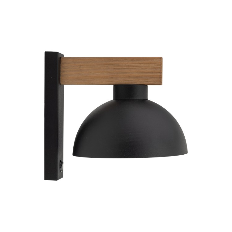 OSLO BLACK Kinkiet 1 4961 TK Lighting Orzech, Czarny Czarny