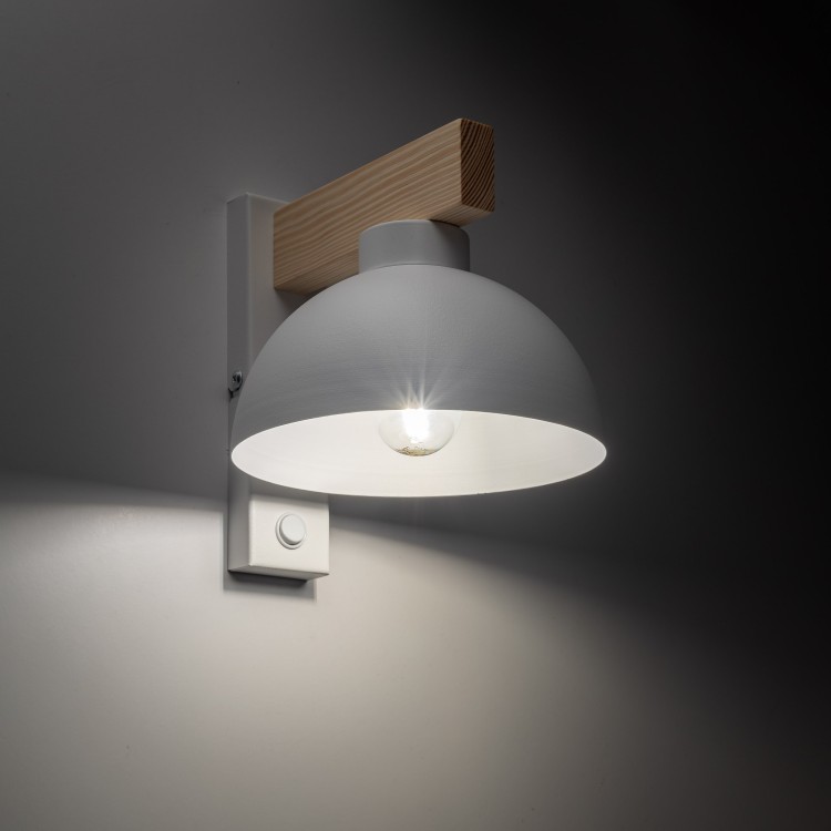 OSLO WHITE Kinkiet 1 4962 TK Lighting Biały, Sosna Biały