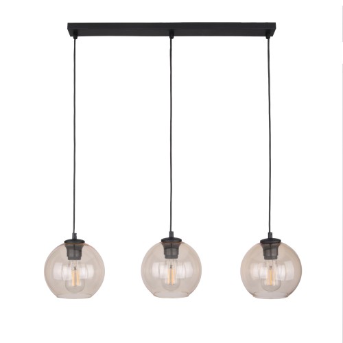 CUBUS BURSZTYN Lampa wisząca 3 Listwa 4598 TK Lighting Czarny Bursztynowy