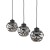ZULIA Lampa wisząca 3 5725 TK Lighting Czarny Grafitowy