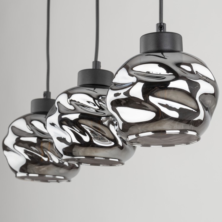 ZULIA Lampa wisząca 3 5725 TK Lighting Czarny Grafitowy