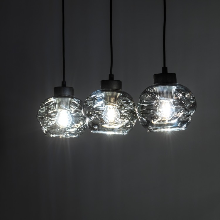 ZULIA Lampa wisząca 3 5725 TK Lighting Czarny Grafitowy
