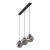 ZULIA Lampa wisząca 3 5725 TK Lighting Czarny Grafitowy