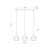 ZULIA Lampa wisząca 3 5725 TK Lighting Czarny Grafitowy