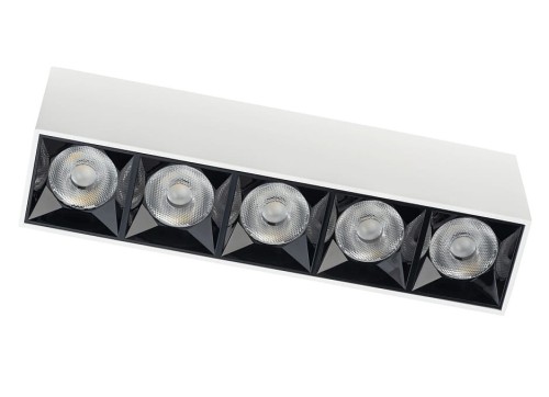 Oprawa liniowa Lampa spot punktowa MIDI LED WHITE 10052 NOWODVORSKI Lighting 20W 4000K Loft nowoczesna sufitowa oświetlenie z soczewkami nie oślepia nie oślepiająca barwa dzienna neutralna natynkowa biała Inspiracje Premium