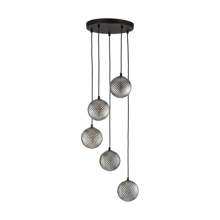 ELENA Lampa wisząca 5 5747 TK Lighting Czarny Grafitowy