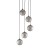 ELENA Lampa wisząca 5 5747 TK Lighting Czarny Grafitowy