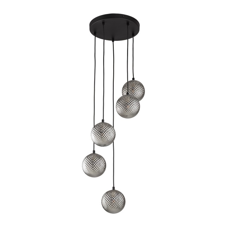 ELENA Lampa wisząca 5 5747 TK Lighting Czarny Grafitowy