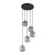 ELENA Lampa wisząca 5 5747 TK Lighting Czarny Grafitowy