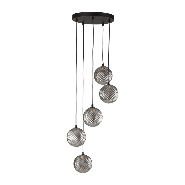 ELENA Lampa wisząca 5 5747 TK Lighting Czarny Grafitowy