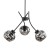ZULIA Lampa wisząca 3 5748 TK Lighting Czarny Grafitowy