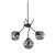 ZULIA Lampa wisząca 3 5748 TK Lighting Czarny Grafitowy
