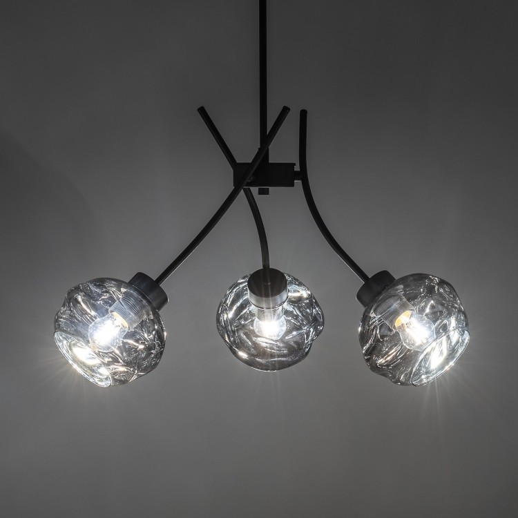 ZULIA Lampa wisząca 3 5748 TK Lighting Czarny Grafitowy