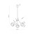 ZULIA Lampa wisząca 3 5748 TK Lighting Czarny Grafitowy
