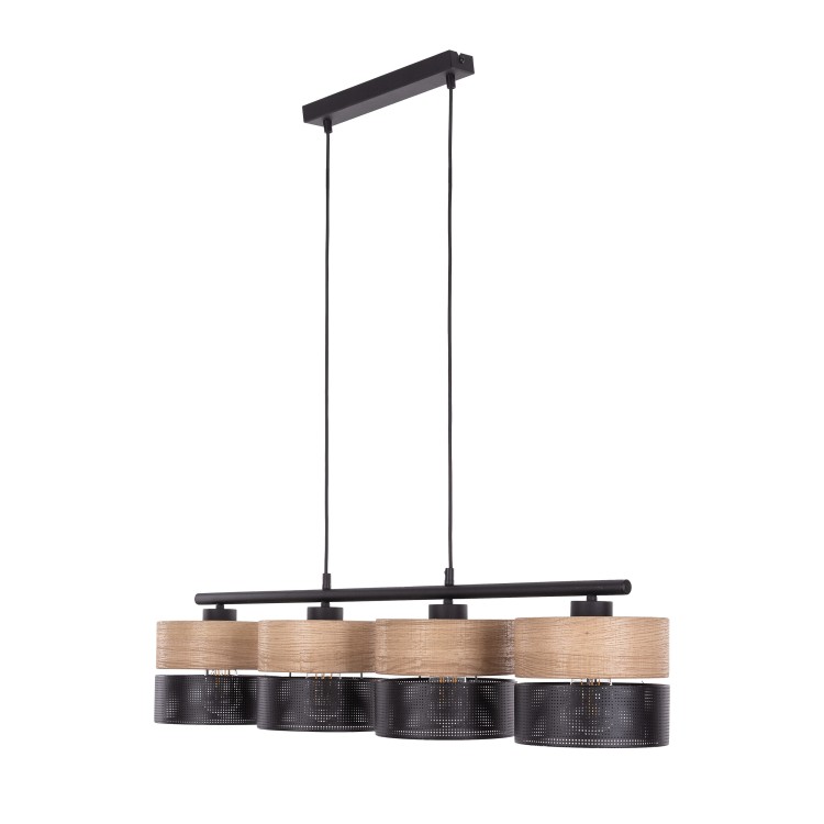 NICOL Lampa wisząca 4 4802 TK Lighting Czarny Beżowy, Czarny