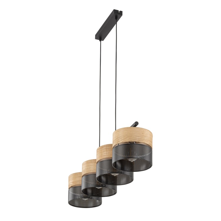 NICOL Lampa wisząca 4 4802 TK Lighting Czarny Beżowy, Czarny