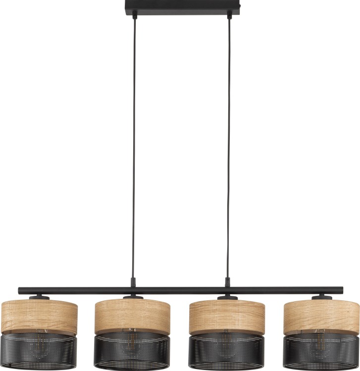 NICOL Lampa wisząca 4 4802 TK Lighting Czarny Beżowy, Czarny
