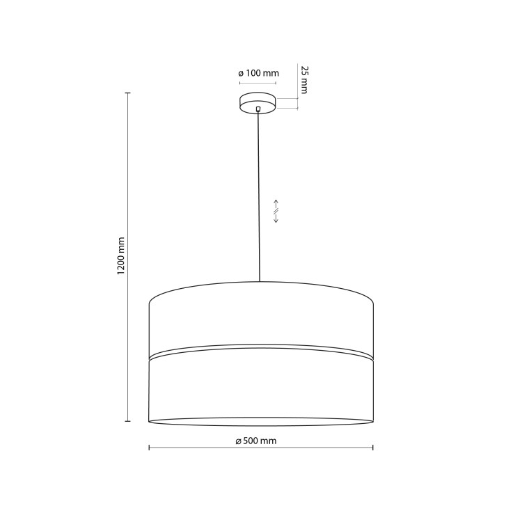 NICOL Lampa wisząca 3 4798 TK Lighting Czarny Brązowy, Czarny