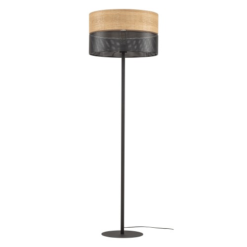 NICOL Lampa podłogowa 1 5123 TK Lighting Czarny Brązowy, Czarny