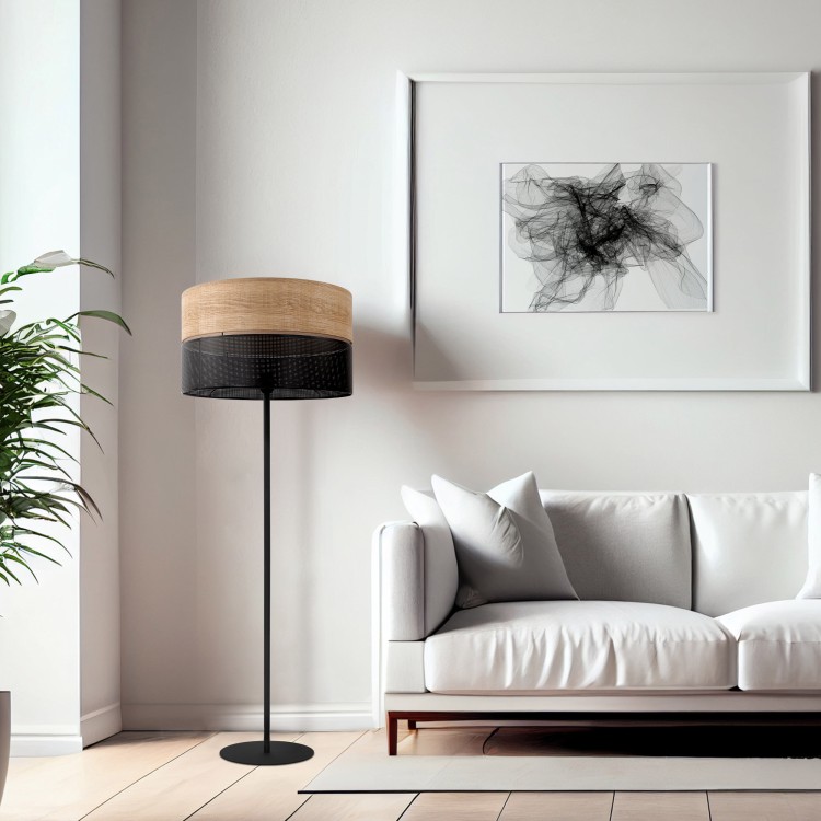 NICOL Lampa podłogowa 1 5123 TK Lighting Czarny Brązowy, Czarny