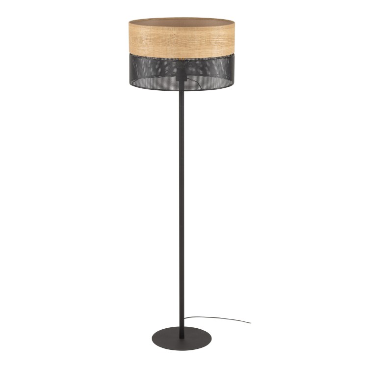 NICOL Lampa podłogowa 1 5123 TK Lighting Czarny Brązowy, Czarny