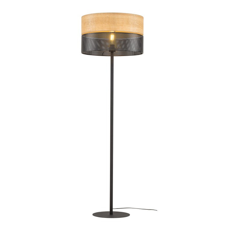NICOL Lampa podłogowa 1 5123 TK Lighting Czarny Brązowy, Czarny