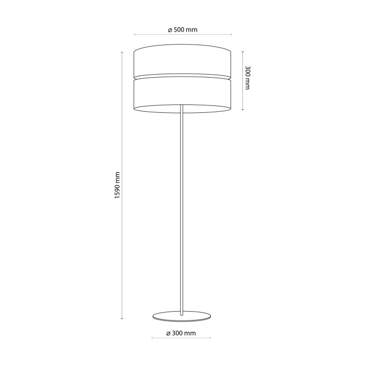 NICOL Lampa podłogowa 1 5123 TK Lighting Czarny Brązowy, Czarny
