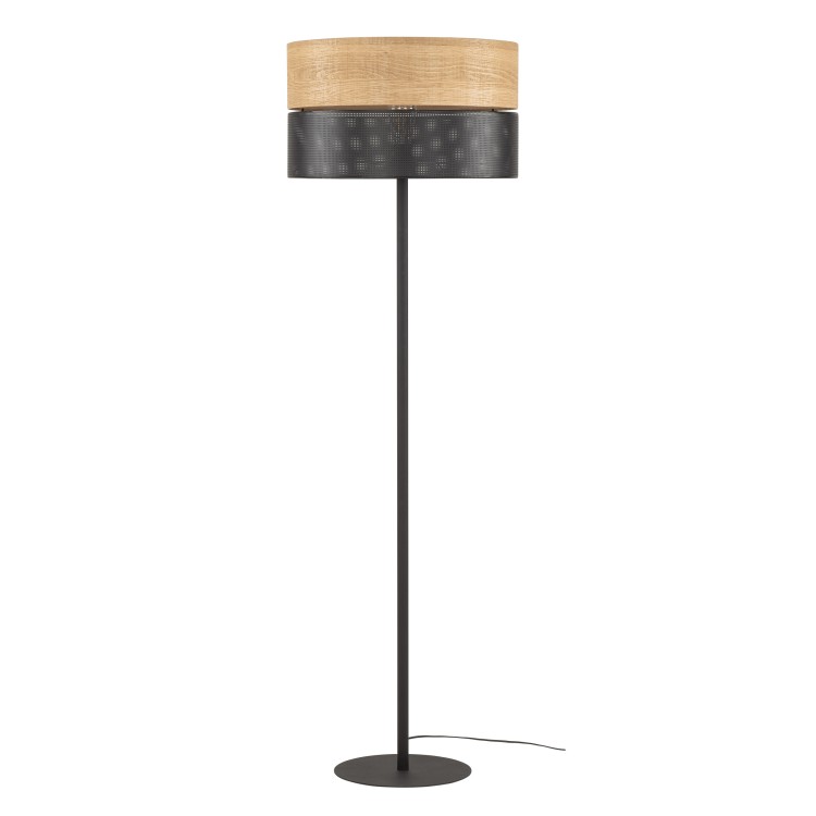 NICOL Lampa podłogowa 1 5123 TK Lighting Czarny Brązowy, Czarny
