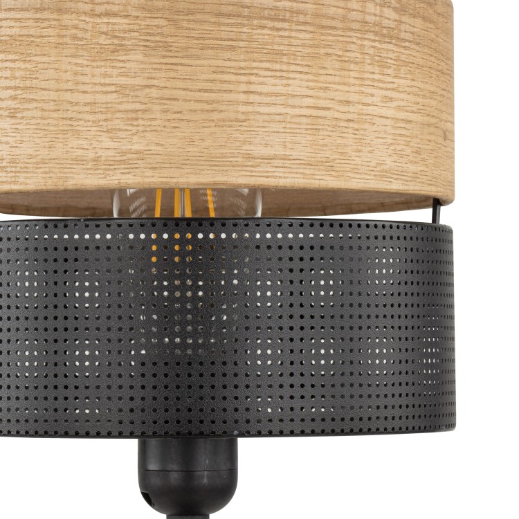NICOL Lampka nocna 1 5124 TK Lighting Czarny Brązowy, Czarny