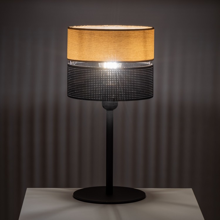 NICOL Lampka nocna 1 5124 TK Lighting Czarny Brązowy, Czarny