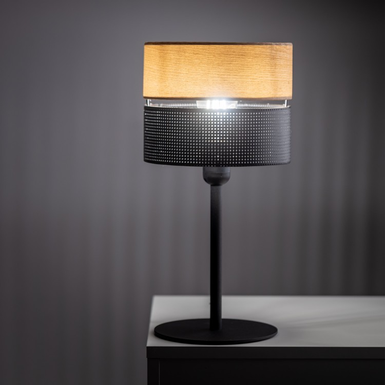 NICOL Lampka nocna 1 5124 TK Lighting Czarny Brązowy, Czarny