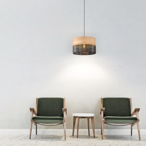NICOL Lampa wisząca 1 4799 TK Lighting Dąb, Czarny Czarny