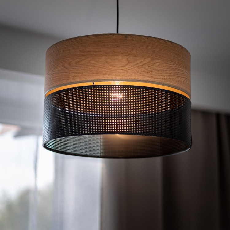 NICOL Lampa wisząca 1 4799 TK Lighting Dąb, Czarny Czarny