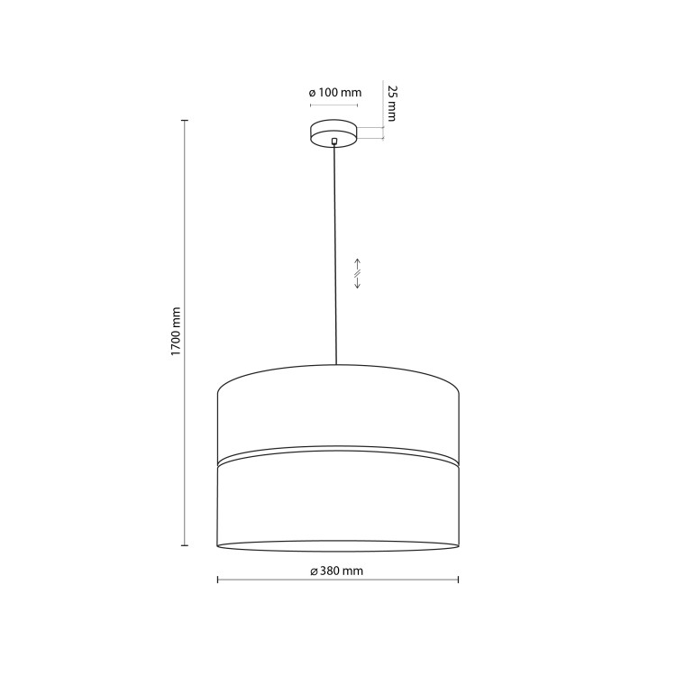 NICOL Lampa wisząca 1 4799 TK Lighting Dąb, Czarny Czarny