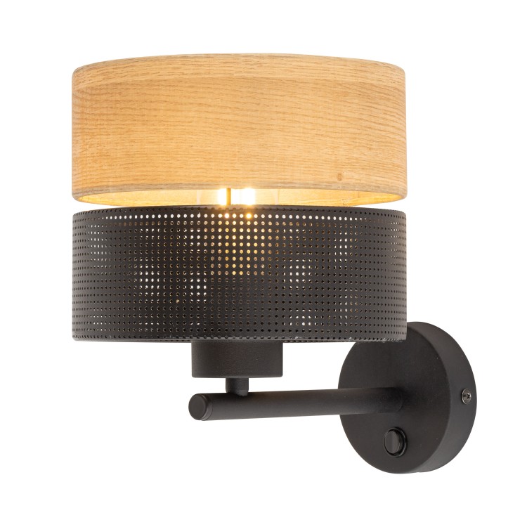 NICOL Kinkiet 1 6539 TK Lighting Czarny Brązowy, Czarny