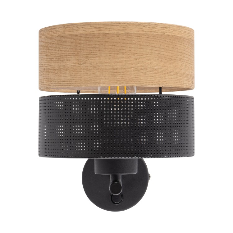 NICOL Kinkiet 1 6539 TK Lighting Czarny Brązowy, Czarny