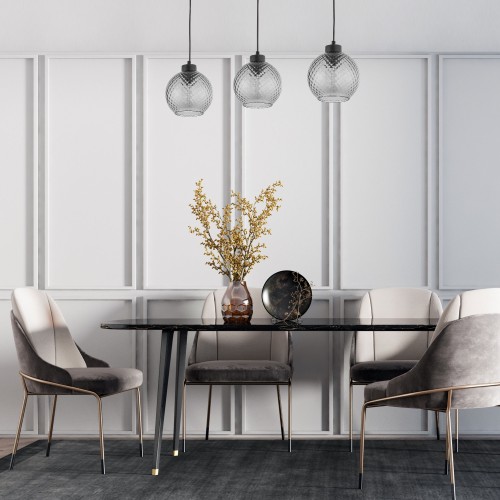 DEVON Lampa wisząca 3 Listwa 4628 TK Lighting Czarny Grafitowy
