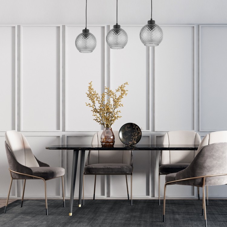 DEVON Lampa wisząca 3 Listwa 4628 TK Lighting Czarny Grafitowy