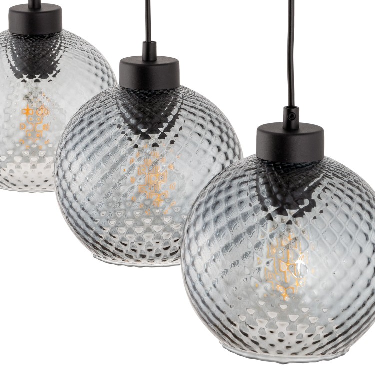 DEVON Lampa wisząca 3 Listwa 4628 TK Lighting Czarny Grafitowy