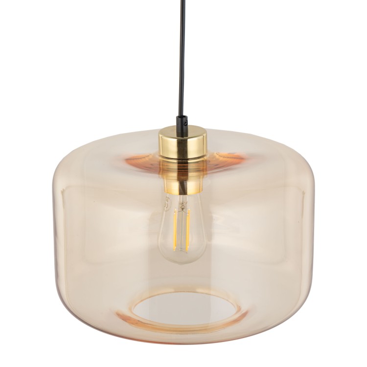 ALMA Lampa wisząca 1 BURSZTYN 4900 TK Lighting Złoty, Czarny Bursztynowy