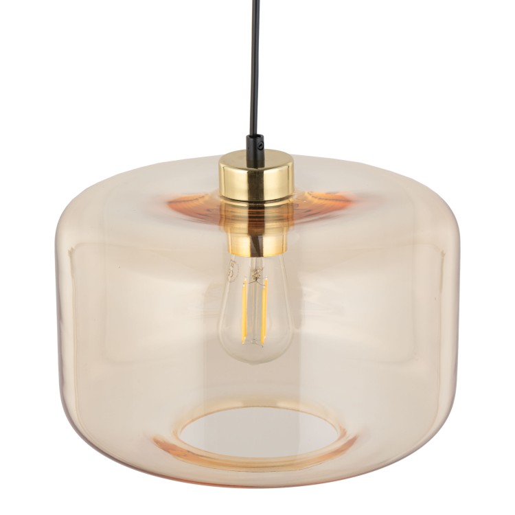 ALMA Lampa wisząca 1 BURSZTYN 4900 TK Lighting Złoty, Czarny Bursztynowy