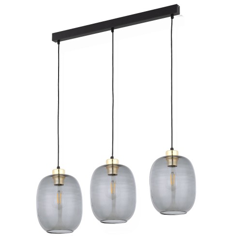 DELTA Lampa wisząca 3 Listwa 4841 TK Lighting Złoty, Czarny Grafitowy