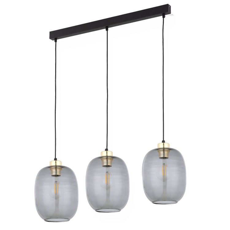 DELTA Lampa wisząca 3 Listwa 4841 TK Lighting Złoty, Czarny Grafitowy
