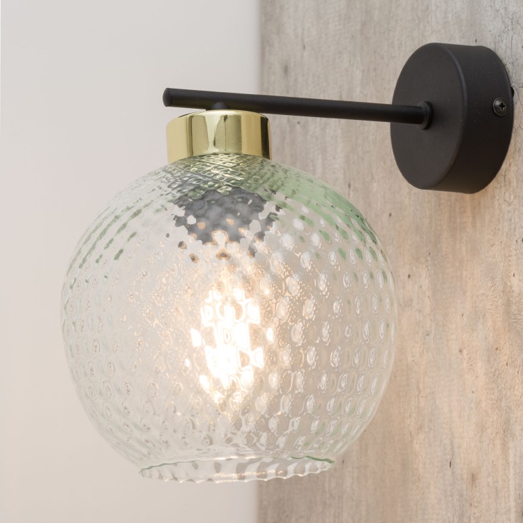 DEVON Kinkiet 1 4629 TK Lighting Złoty, Czarny Transparentny