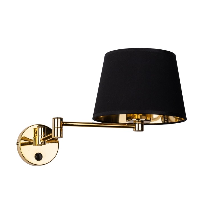 GLORY BLACK Kinkiet 1 6483 TK Lighting Złoty Czarny