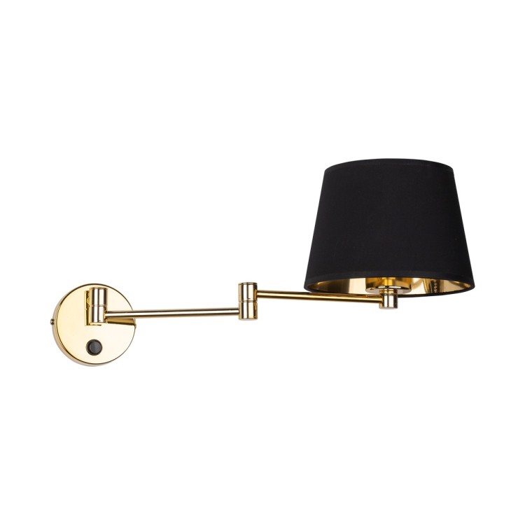 GLORY BLACK Kinkiet 1 6483 TK Lighting Złoty Czarny